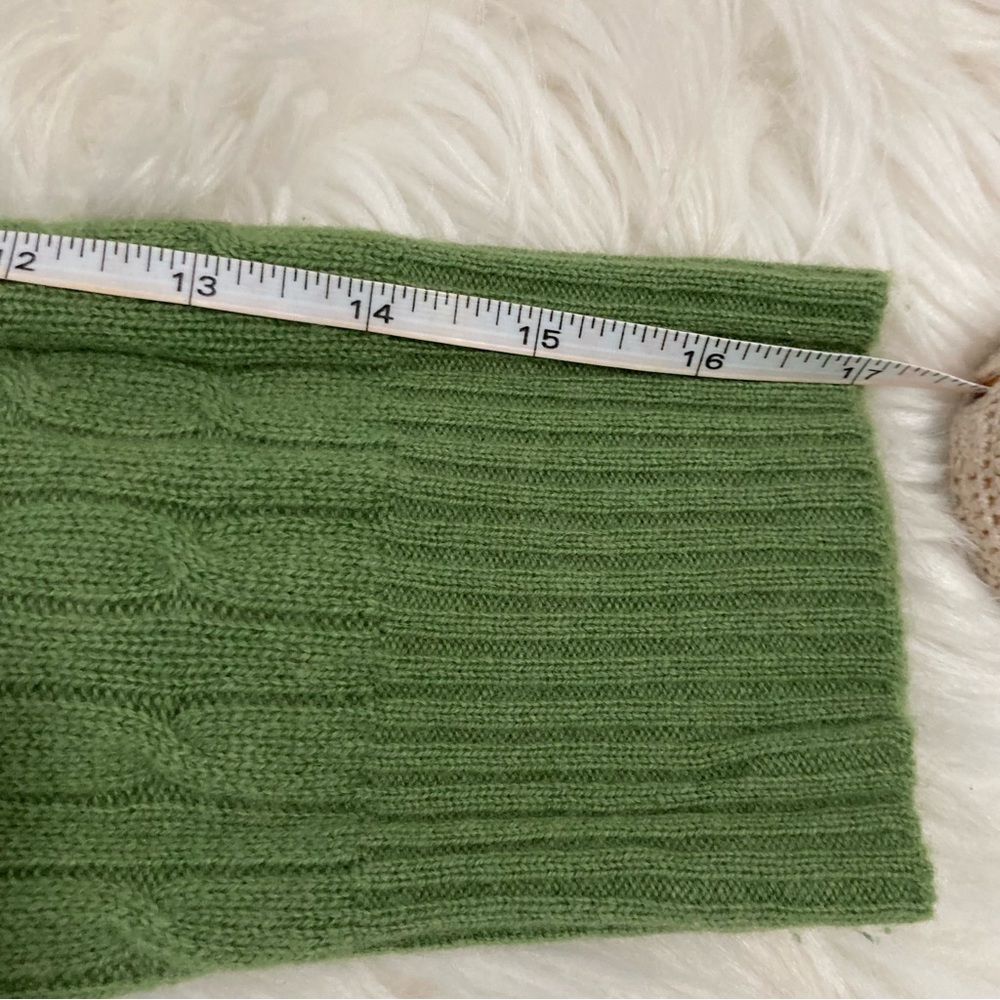 CASHMERE CACHE 100% 2 PLY CASHMERE GREEN CARDIGAN SWEATER BUTTON CLOSURE - Picture 4 of 7